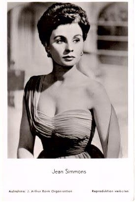 Postkarte - JEAN SIMMONS - 50er/ 60er Jahre Postkarte - JEAN SIMMONS - 50er/ 60er Jahre