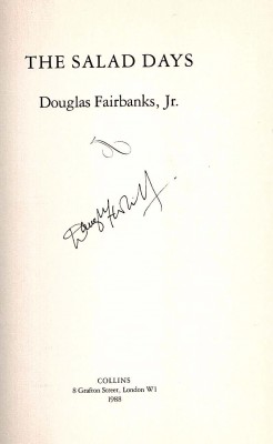 DOUGLAS FAIRBANKS Jr - Autobiographie - HANDSIGNIERT !! - England 1988