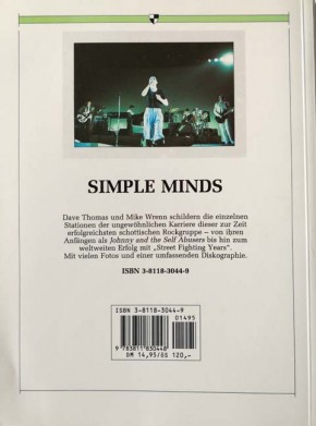 Buch - SIMPLE MINDS - Deutsche Erstausgabe von 1989