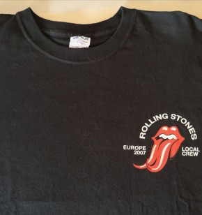 ROLLING STONES - Tour 2007 - Schwarzes T-Shirt "LOCAL CREW" - XL